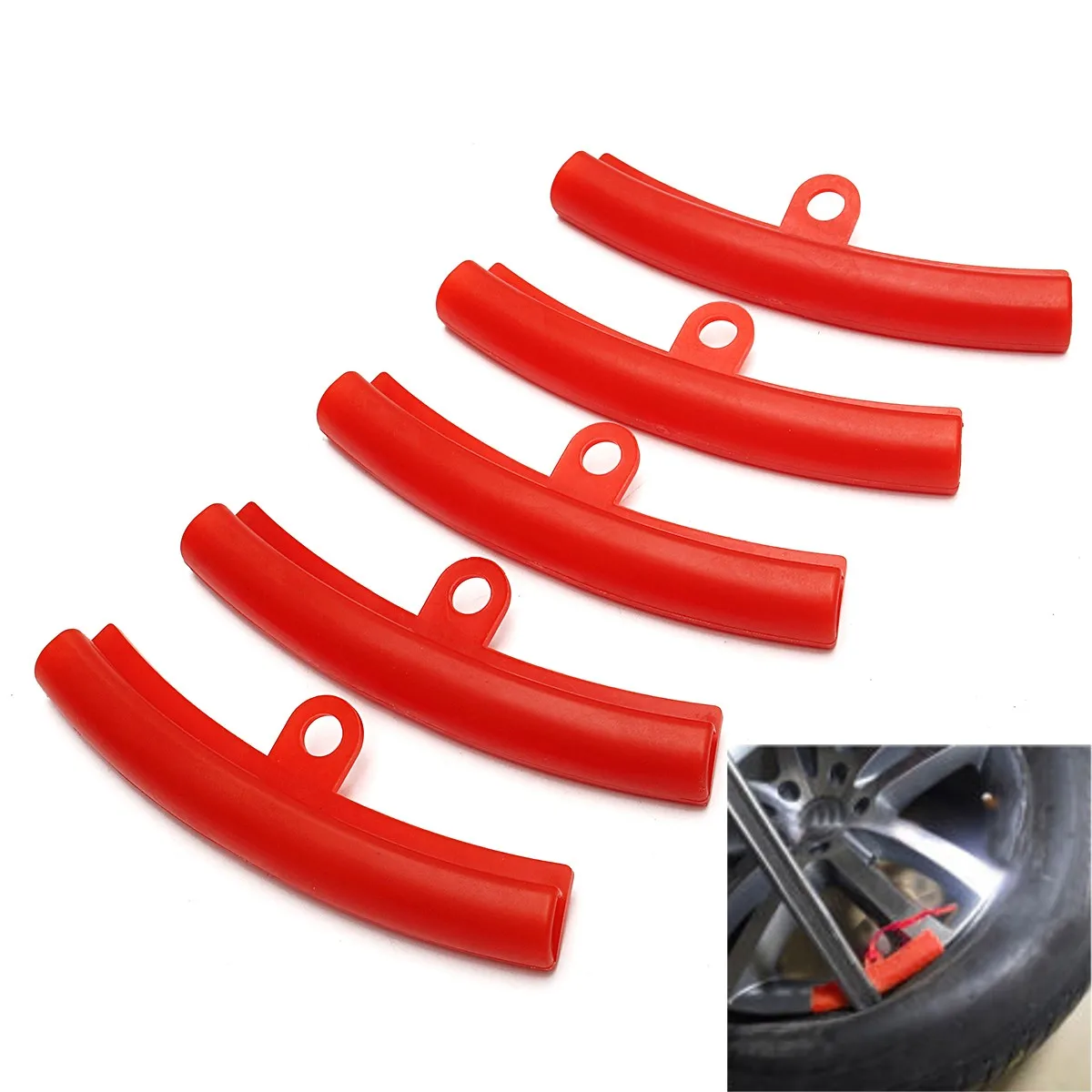 5pcs/set Car Tire Guard Rim Protector Tyre Wheel Changing Rim Edge Protection Tools Polyethylene Rubber