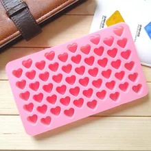 Silicone Chocolate Cookie Heart-shape Ice Jelly Tray Candy Cake Baking^Mold Tool