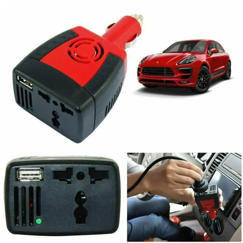 150 Вт 12 в автомобильный инвертор с 110 а USB зарядным портом постоянного тока до В переменного тока прикуриватель источник питания аудио трансформатор