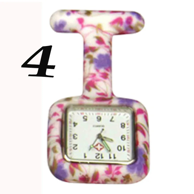 Женские силиконовые квадратные часы для медсестры с зажимом и брошью, карманные кварцевые часы с квадратным механизмом для передачи воды, настольные часы для медсестры, подарок для отдыха