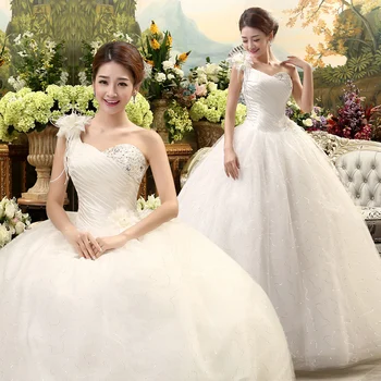 

Wedding Dresses Vestidos de novia Sweetheart Sweep Train Lace Applique Corset Wedding Dress Gowns Robe De Mariage