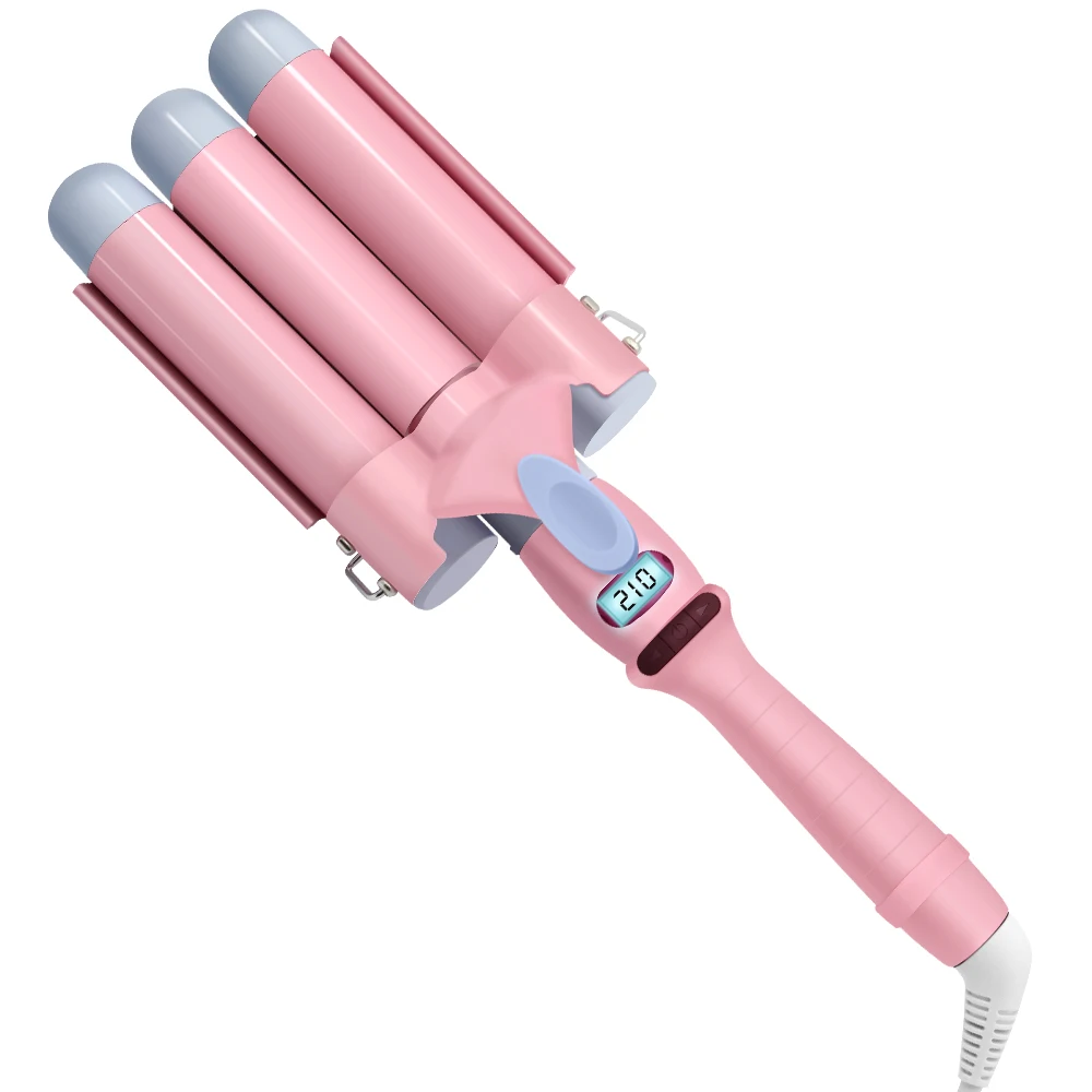 

Honglin Black Triple Barrel Hair Curling Iron Automatic Perm Splint Ceramic Hair Curler Hair Waver Curlers Rollers Styling Tools
