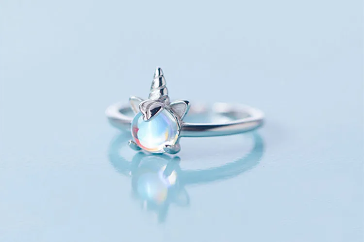 DreamySky Bijoux простой стиль 925 пробы серебряные кольца с кристаллами для женщин подарки большие Регулируемые кольца на палец