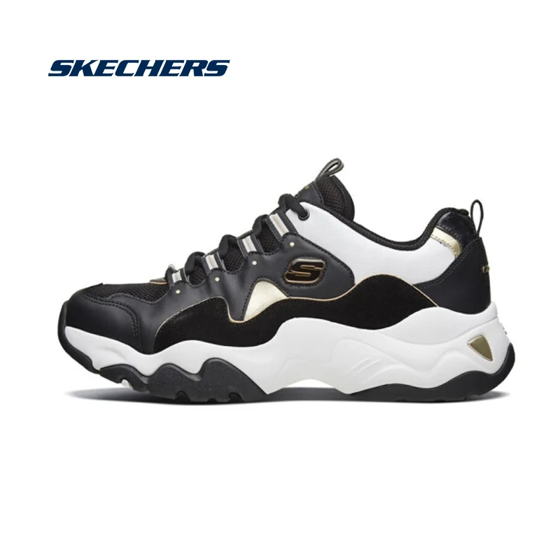 Skechers/Повседневная обувь; Мужская Уличная теннисная обувь D'lite; дышащая мужская обувь на шнуровке; Zapatillas Deportivas Hombre; 999285-BKGD - Цвет: 999285-BKGD