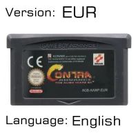 Contra EUR 32 бит видеоигры картридж Консоли Карты для nintendo GBA STG шутер серии игр издание - Цвет: Contra EUR
