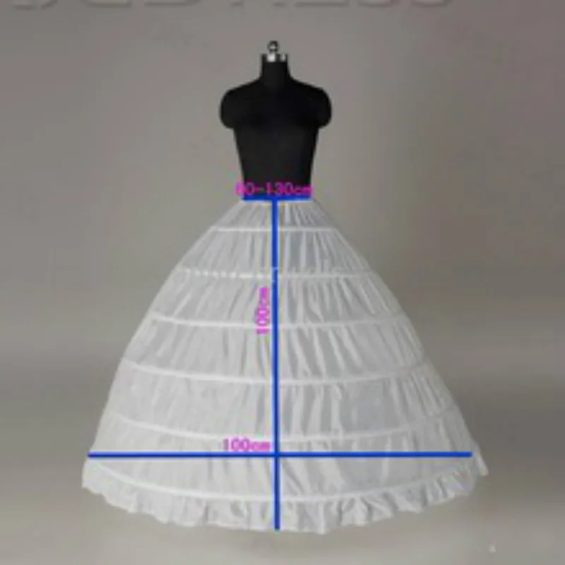 New 6 Hoops Petticoats Bustle for Ball Gown Wedding Dresses Underskirt Bridal Accessories Bridal Crinolines 원피스 strapless tulle lace princess ball gown 2020 white bridal gown for vestido de noiva queen bridal bespoke wedding dresses