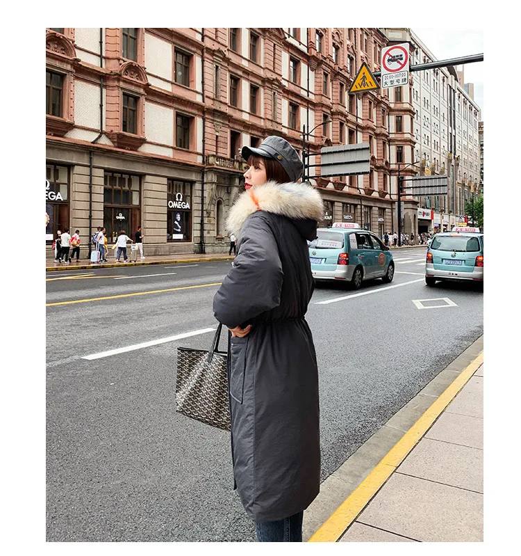 Китайское Gedi Love женское плотное хлопковое пальто 19 Брендовое длинное пуховое пальто с подкладкой из хлопка Женская одежда в Корейском стиле