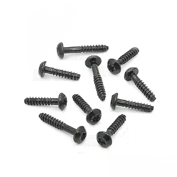 

100PCS Plum Blossom Groove Umbrella Head Self-tapping Flat Tail Screw TB M4x17.5/22.5mm Black Zinc Large Flat Head Screw
