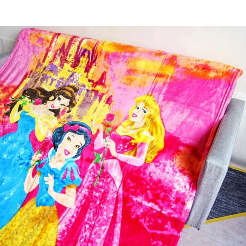 Фланелевое Одеяло с изображением принцессы снежной Эльзы из мультфильма «Дисней 3» 150x200 см для девочек, детское Любимое спальное одеяло для кровати