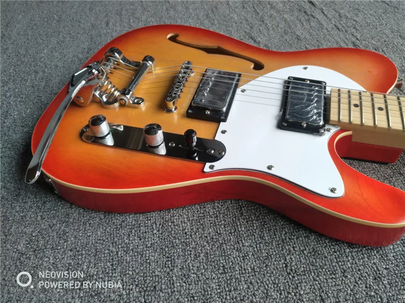 Пустотелая 6 струнная электрическая гитара Профессиональная Гитара для начинающих