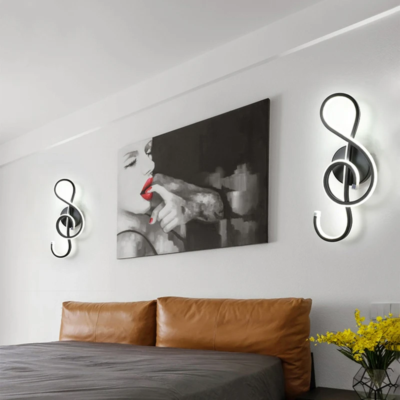 Modern Wall Lamp Living Room Bedroom Headbed LED Indoor Black White Walkway Lighting Decorative Wall Light led wall lamp wall sconces light wall lamp