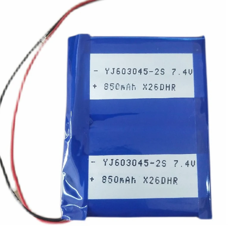 

Limited Stock Retail 850mAh 7.4V YJ603045-2S Rechargeable Battery Size:47*60*6mm High Quality