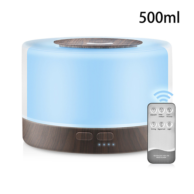 Air Humidifier Air Diffuser Aroma Humidifier Oil Diffuser Ultrasonic Wood Grain USB Mini Mist Maker LED Light