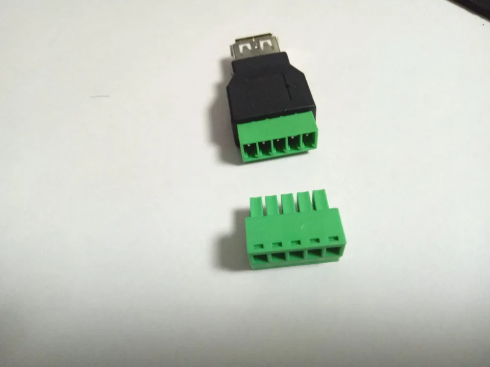 20 штук в наборе USB 2,0 Тип Женский до 5 Pin винт с щит кабельный наконечник адаптер