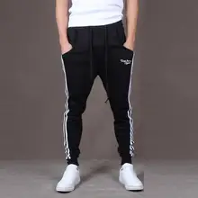 Модный спортивный костюм, мужские повседневные штаны, хлопковые мужские штаны для спорта, полосатые спортивные штаны, одежда для тренажерного зала