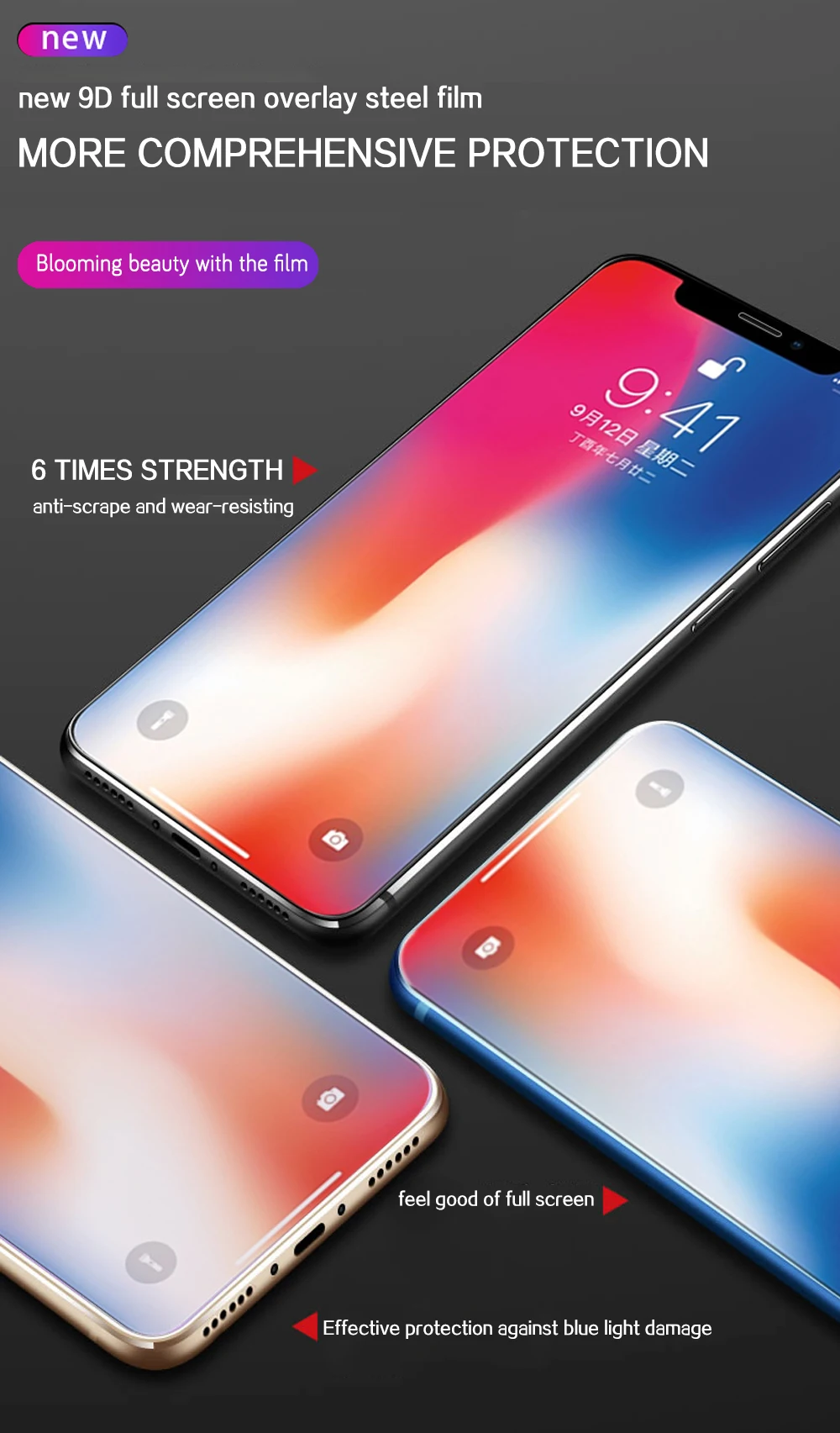 Iphone 11, анти-светильник Blue Ray, закаленное стекло для iphone 11 Pro Ma, защита от подписывания экрана для iphone X, XR, XS, 6, 7, 8 P, 2 шт