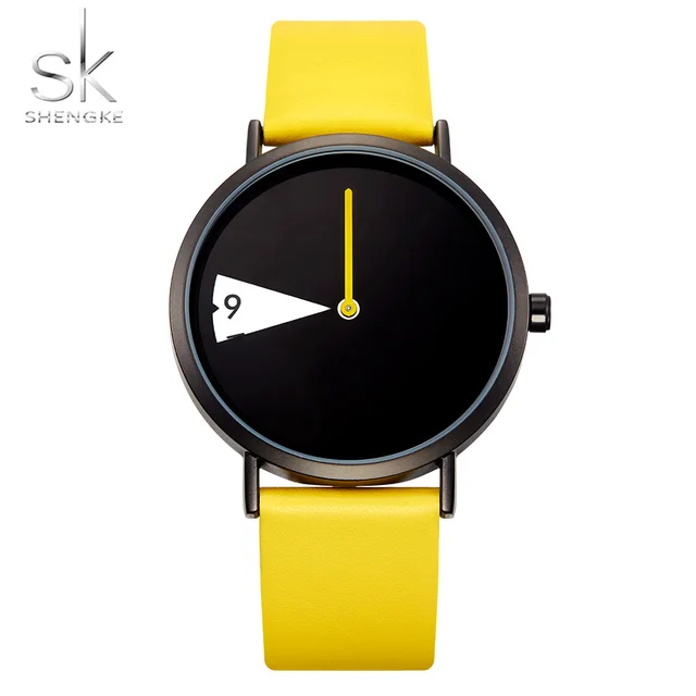 Womens Watch New Yellow Leather Strap Casual Style Women Watches Quartz Ladies Watches 40mm 4