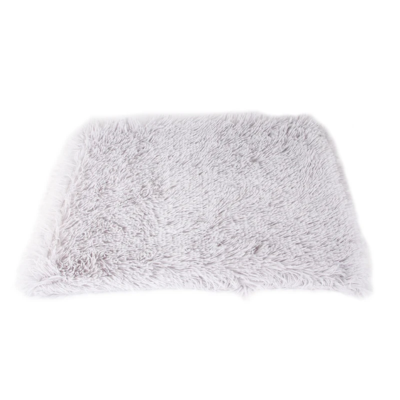 Light Grey Пушистое длинное плюшевое мягкое одеяло для домашних животных, зимний коврик для собак и кошек, теплый спальный матрас для маленьких собак, кошек, коралловый флис, товары для домашних животных - Цвет: Light Grey