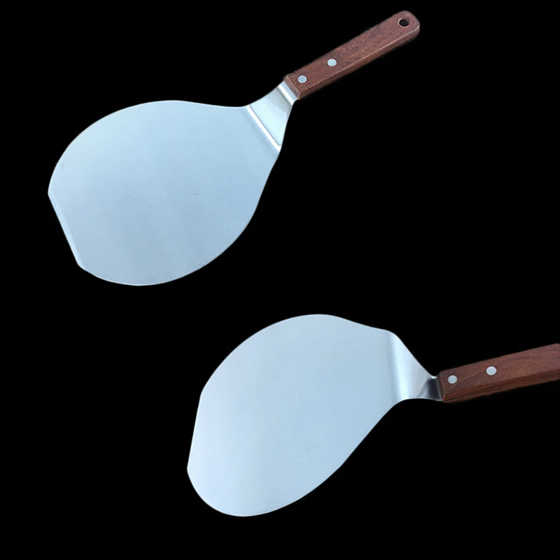 Stainless Steel Pizza Peel With Wood Handle Pizza Spatula 33.5cm x 16.4cm Large Paddle For Baking Bread