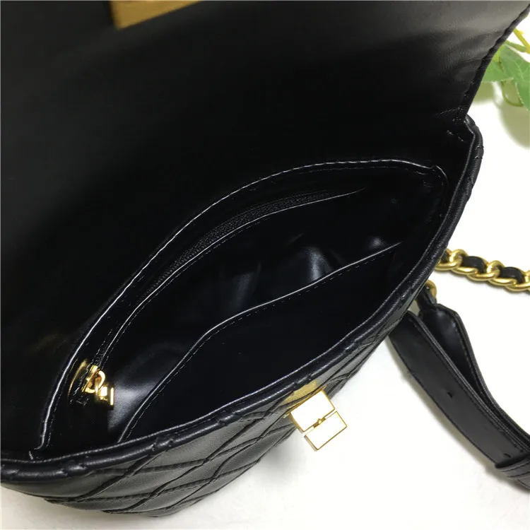 New fashionable wrinkled wide shoulder strap straddling waistband leather lady's breast bag in