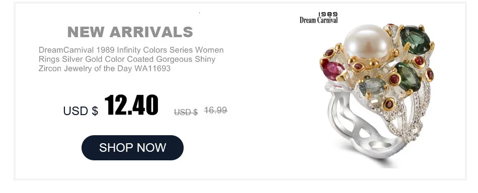 DreamCarnival1989, новая версия,, жемчужные кольца для женщин, великолепный прекрасный дизайн, Свадебное обручальное кольцо, удивительная цена, WA11410