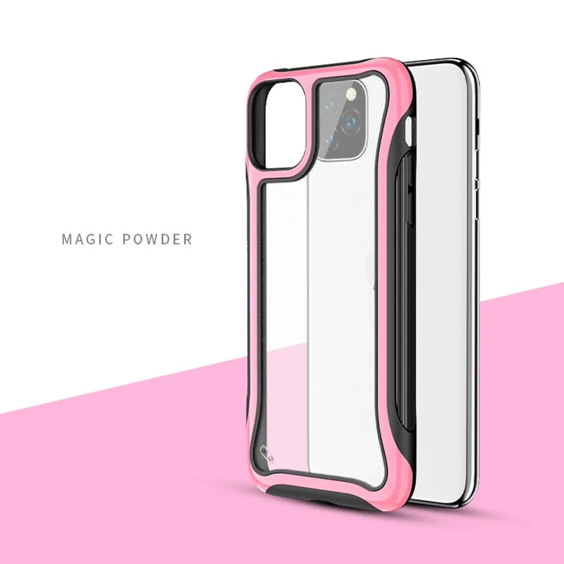 Чехол для телефона для iPhone 11 Pro Max 6 6S 7 8 Plus X XR XS Max противоударный мягкий ТПУ+ PC Прозрачный матовый стеклянный чехол s силиконовый чехол - Цвет: Magic Powder