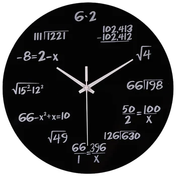 

Large Wall Clock Mathematics Silent Math Equations Polytechnic Digital Wall Clock