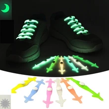 

2022 New Luminou No Tie Silicone Shoeslace Light up Flash Partys Shoelaces Glowing Shoe Lace Shoestrings Lazy 12 pcs/Set Lace L3