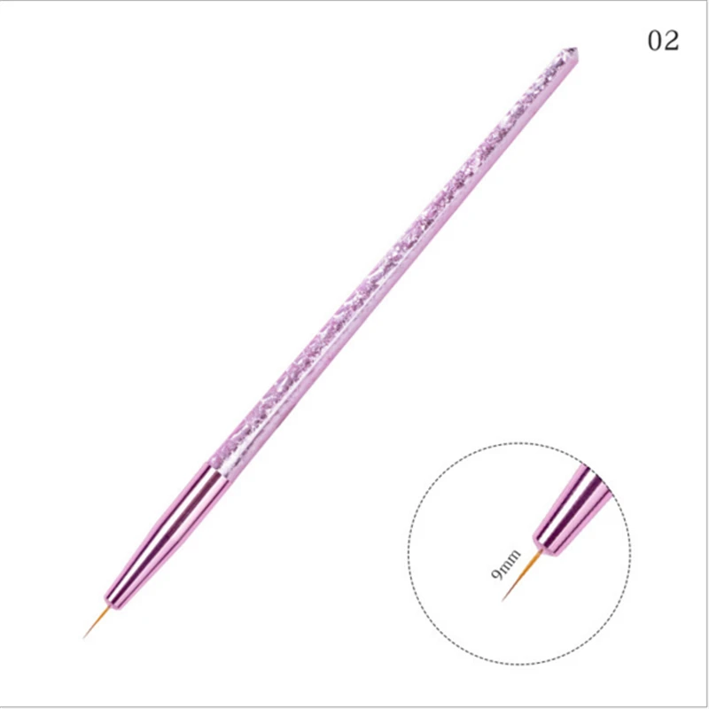 4 шт./компл. кисть для дизайна ногтей фиолетовый УФ-гель, акриловый кисть кончики пальцев рисунок цветок градиент карандаш для маникюра, инструменты