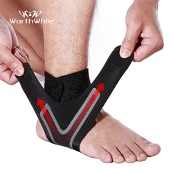 WorthWhile 1 PC Fitness Sports Ankle Brace Gym Elastic Ankle Support Gear Foot Weights Wraps Protector Legs Power Weightlifting