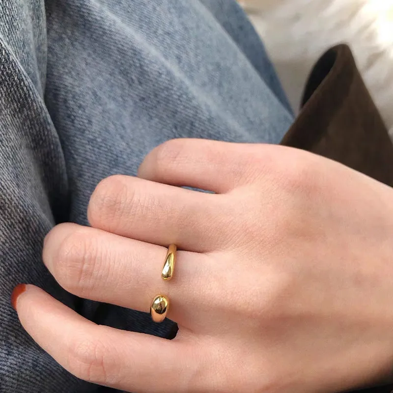 

Canner Minimalist Retro Gold Silver Color Rings for Women Simple Copper Alloy Knuckle Surf Rings Christmas Party Jewelry