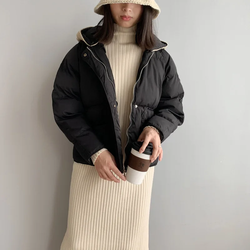 Winter Jacket women Womens Parkas Thicken Outerwear solid hooded Coats Short Female Slim Cotton padded basic tops