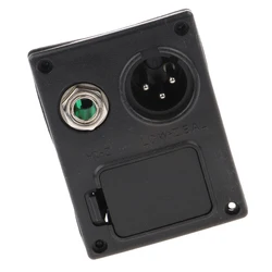 Acoustic Guitar Equalizer Flat mounting 9v EQ Battery Box 4 Pin Any Guitars Case Cover Black for Active Pickup Guitar & Bass