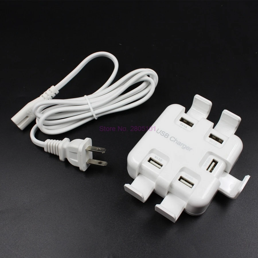  또는  50pcs 5V 5A 5 포트 USB 데스크탑 충전 스테이션 벽 충전기 고속..