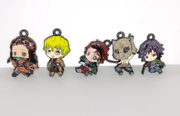 

20 pcs (1set 5pcs) Cartoon mixed Anime Kimetsu no Yaiba Metal Charm Pendants DIY Jewelry Making Gift