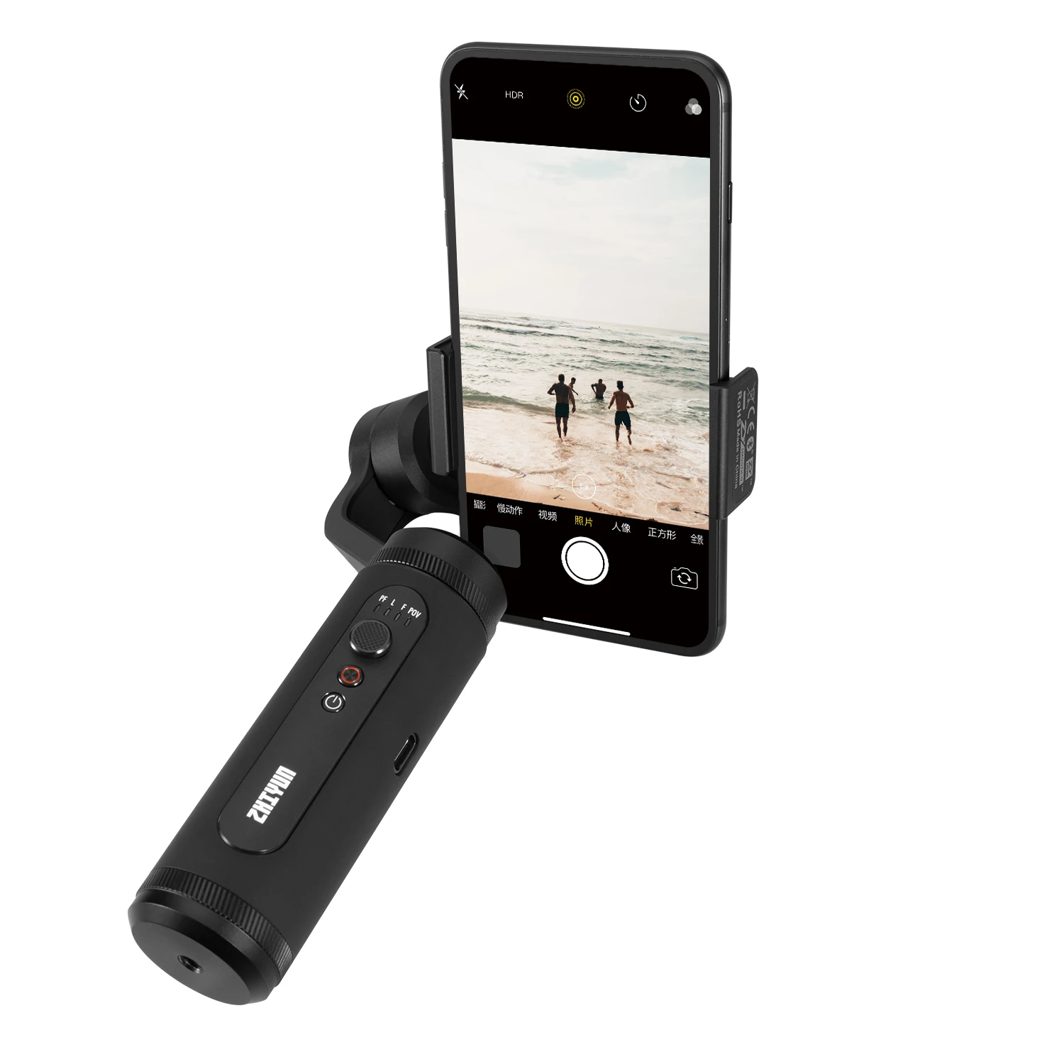 Zhiyun Smooth Q2 3-Axis смартфон ручной карданный стабилизатор для смартфона iPhone 11 Pro Xs X 8 Plus Android samsung S10