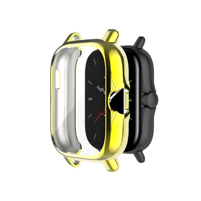 For Huami Amazfit GTS 2 Watch Protective Case A1968 Electroplating TPU All-inclusive Anti-scratch Rubber Sleeve