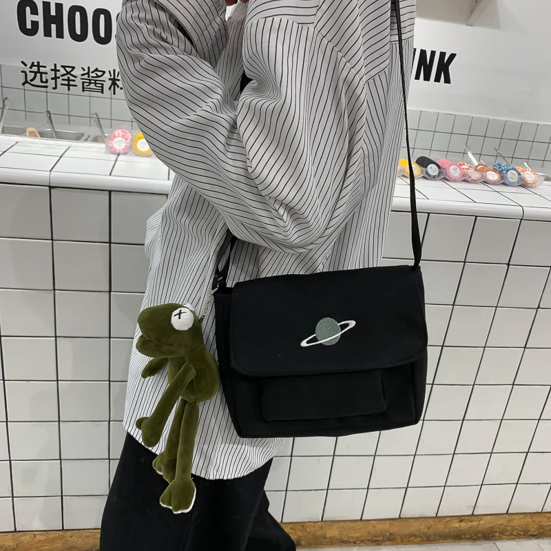 Модная Холщовая Сумка сто башня женский арт порт стиль одно плечо Harajuku стиль Студенческая девушка Harajuku стиль сумка через плечо