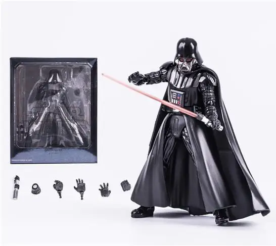 

15cm Star Wars The Force Awakens Darth Vader Lightsaber Black Series Action Figures Movable Joints Pvc Models Gifts Figures