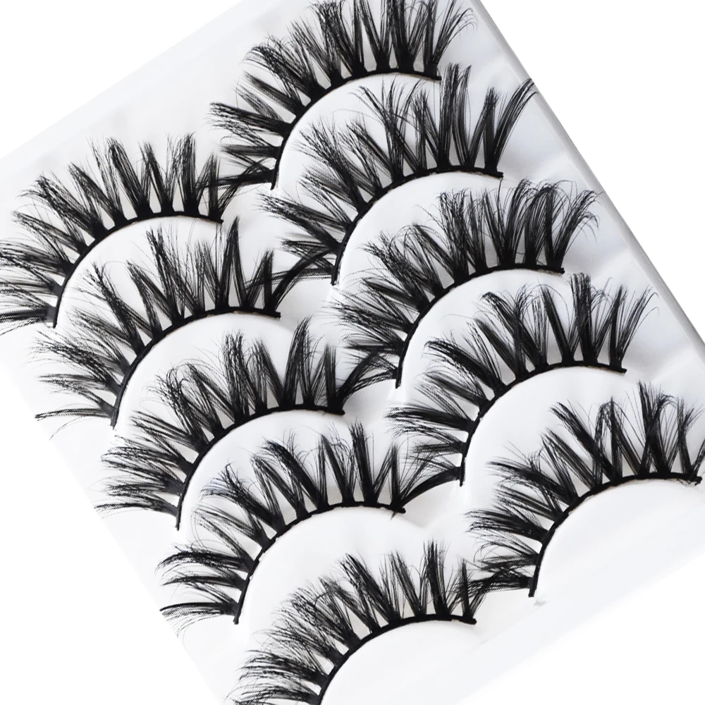 

Credevtop 5 pairs 10-25mm Fake Eyelashes Mink Eyelashes Mink Lashes Natural Dramatic Volume Eyelashes Extension False Eyelashes