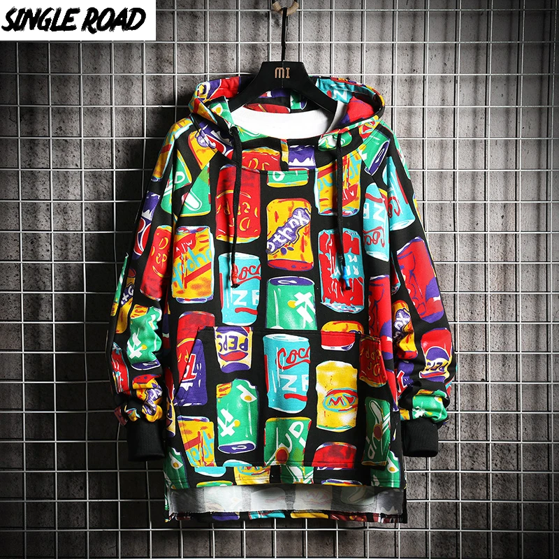 

SingleRoad Men's Hoodies Men Oversized Spring Print Sweatshirts Harajuku Japanese Streetwear Hoodie Men Hip Hop Sweatshirt Male