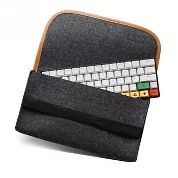 

Durable Large Capacity Mechanical Keyboard Bag Dust Proof Protective Pouch Storage Organizer Portable Felt Fabric Elastic Band