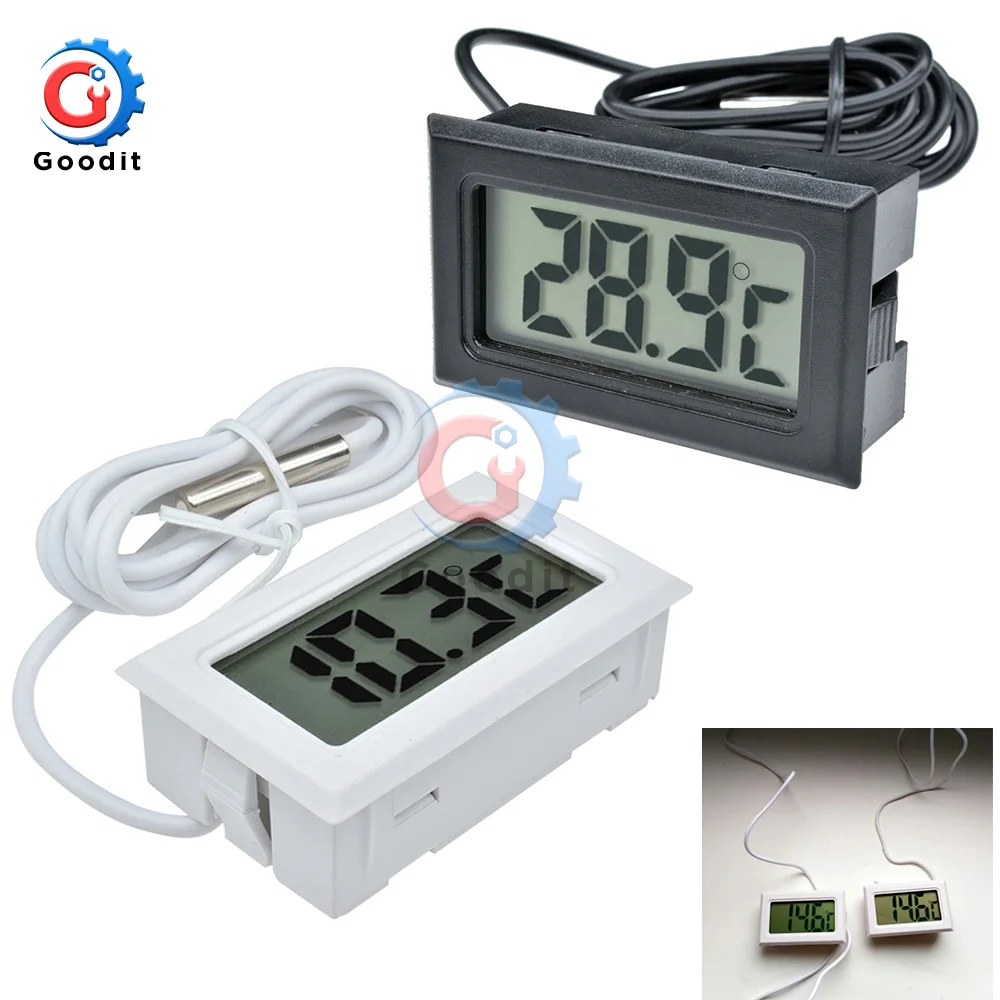 Mini LCD Digital Thermometer Sensor for Freezer Temperature Meter-50~110 degree Refrigerator Fridge Thermometer Gauge 1pcs