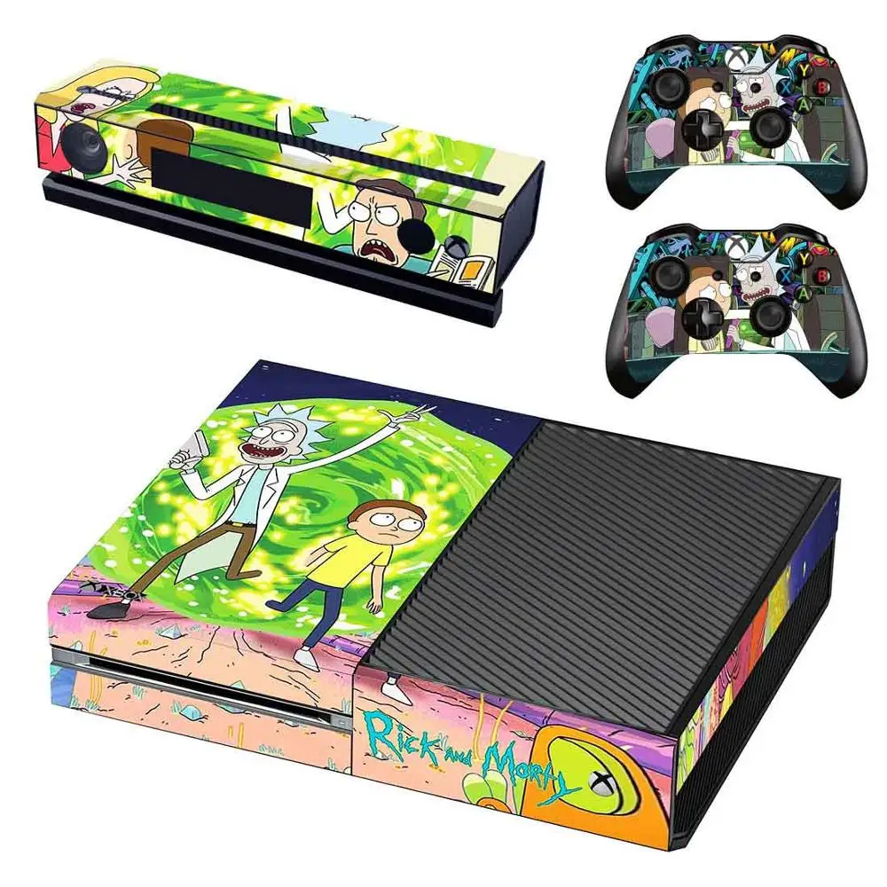 Наклейки Rick and Morty s для xbox one виниловые наклейки для кожи Стикеры для xbox one консоль Kinect два контроллера шкуры