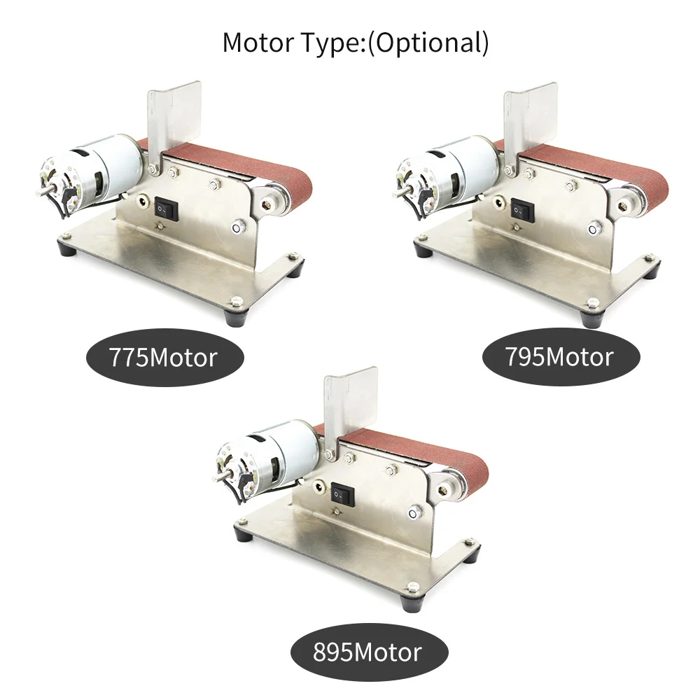 775/795/895 ручной Электрический миксер для теста ленточные шлифовальные шлифовальный станок горизонтальный ленточно-шлифовальный станок многофункциональный измельчитель DIY шлифовальная полировальная машинка