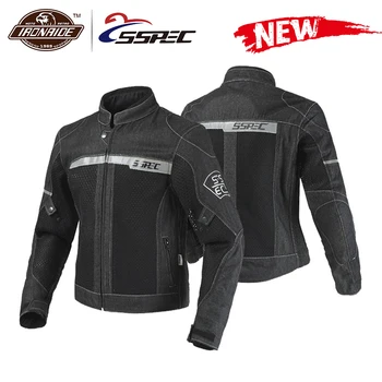 

Denim Jacket Motorcycle Jacket Men Mesh Moto Jacket Motocross off-road Motorbiker Racing Riding Jackets with CE Protector