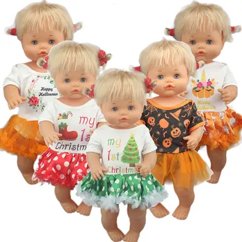 

2020 Lovely Christmas Dress Suit For 42 cm Nenuco Doll 17 Inches Baby Doll Clothes
