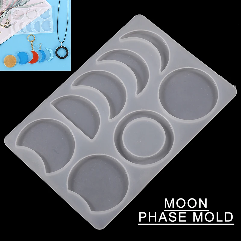 Moon Phase Resin Mold DIY Handmade Mold Crystal Epoxy Resin Mold Ornament Pendant Home Decoration Jewelry Making Tools Crafts