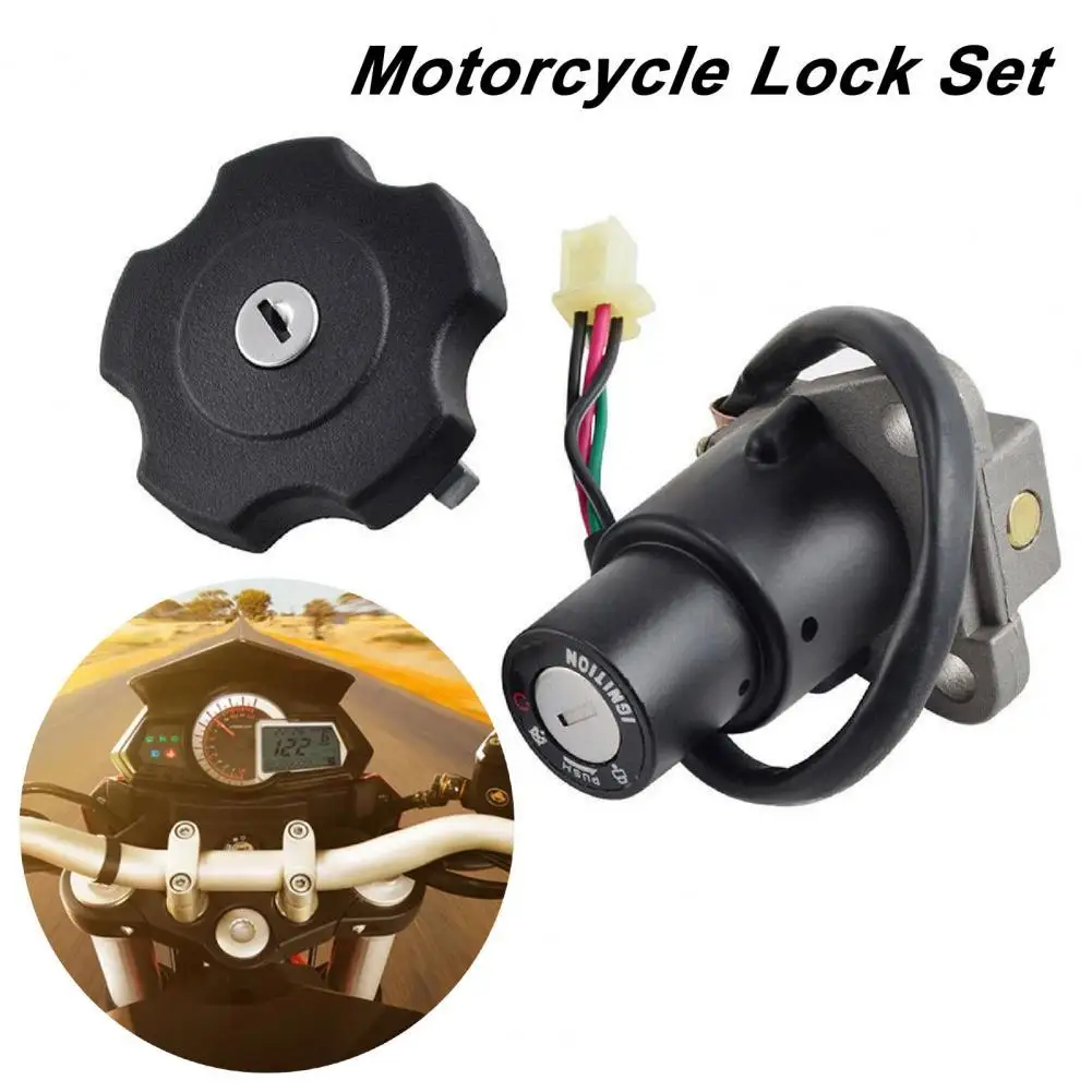 

1 Set Motorcycle Lock Reliable Easy Installation Convenient Complete Ignition Switch Gas Cap