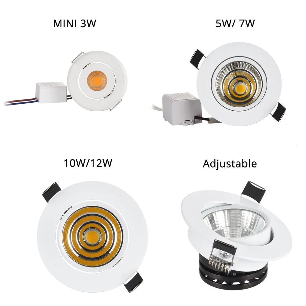 LED Downlight Recessed Ceiling Spotlight 3W 5W 7W 12W
